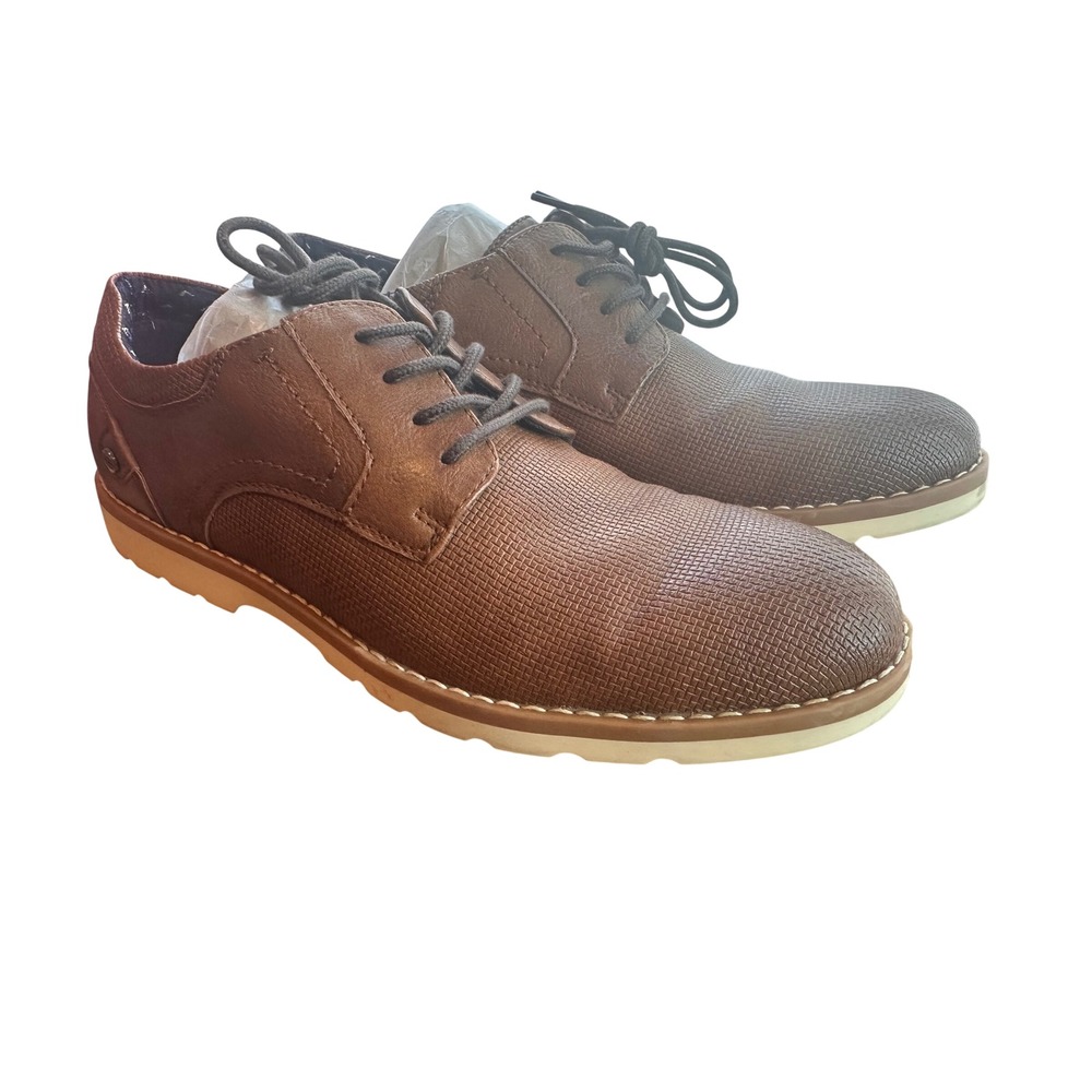 Tommy Hilfiger Nemoza Mens Brown Textured Oxford Lug Sole Shoes TMNEMOZA 8M